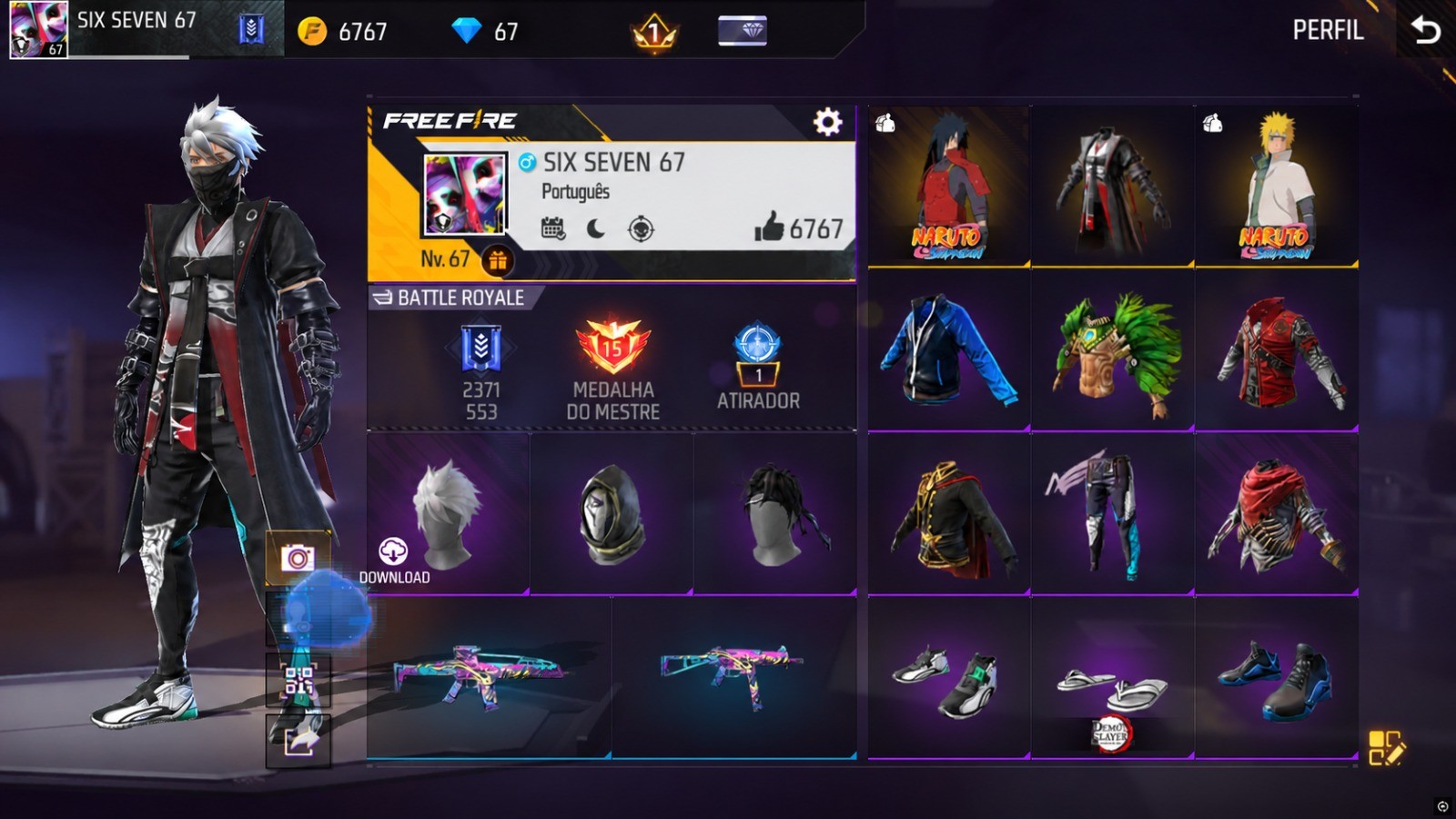 Conta de Free Fire — A SIX SEVEN ON! 6️⃣7️⃣