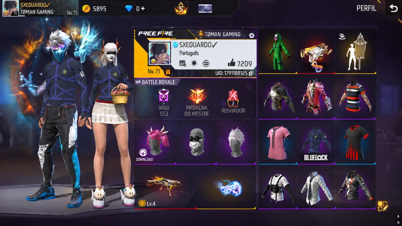 Conta de Free Fire — PRINCESINHA DO BLUELOCK ⚽